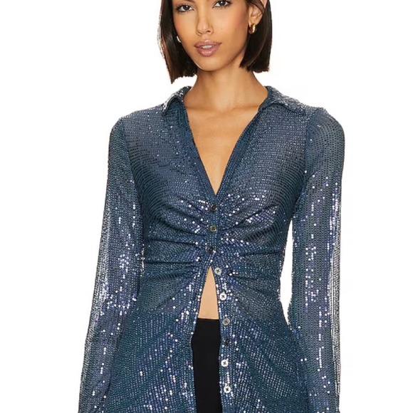 Free People Sequin Shirtee - Picture 3 of 3